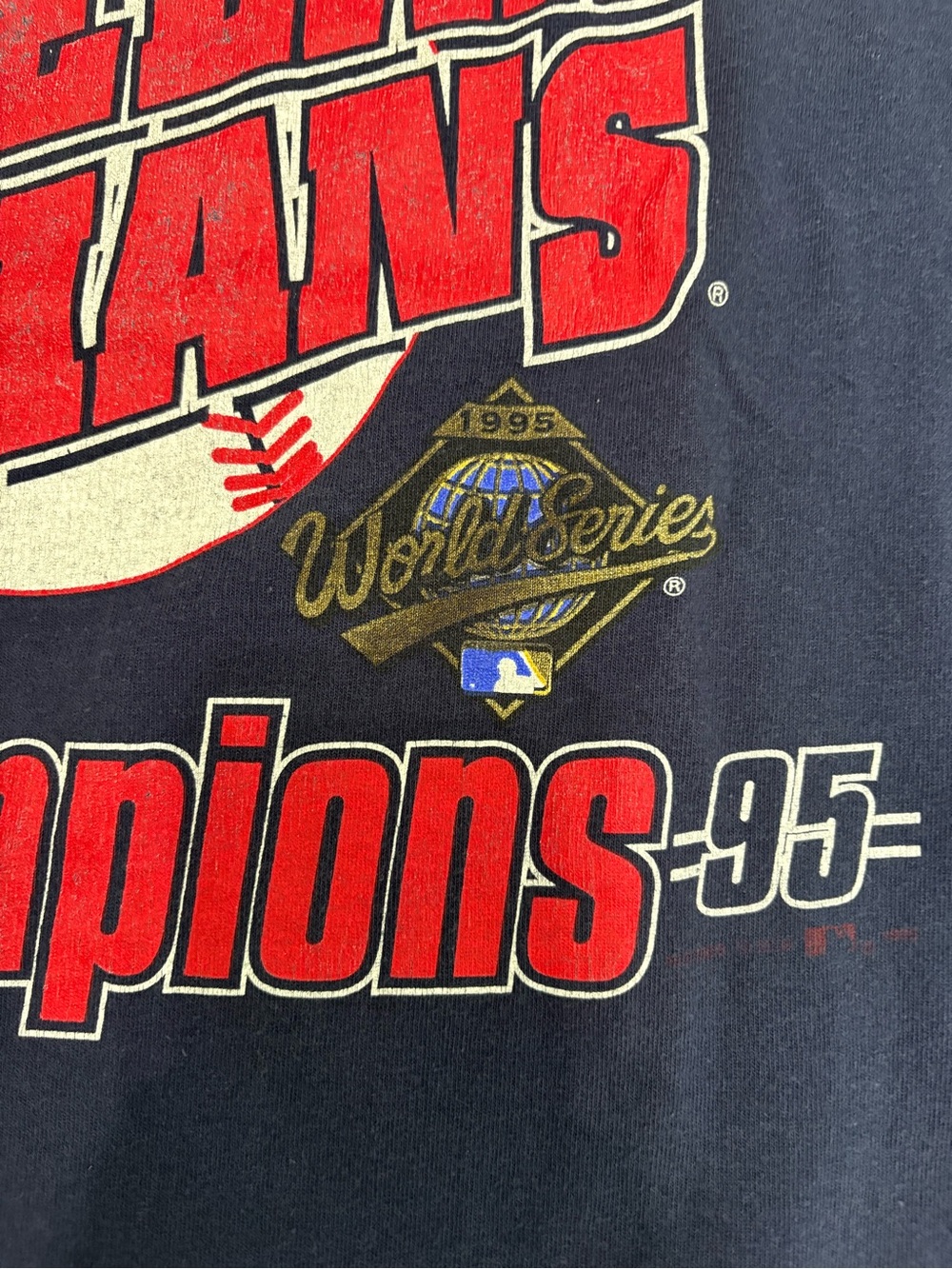 Belton Vintage Cleveland Indians 1995 AL Champions Tee XXL Retro Sporty Prep - Picture 3 of 10